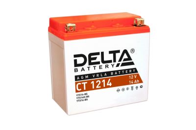 Аккумулятор 12В14Ач DELTA CT1214 (150*86*148мм) (YTX14-BS) (кислот.,гермет.) (прямая полярн) (артикул 22513)