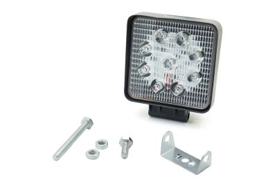 Фара светодиодная 27W 9 диодов SMD, 55мм квадрат. мет. корпус, дальний свет (Spot) (артикул 61683)