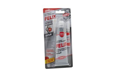 герметик-прокладка "felix" (100г) проф.силикон (серый)