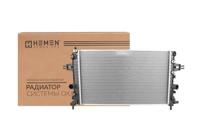 Радиатор охлаждения двигателя паяный HEMEN Opel Astra H 04-, Zafira B 05- 1.6i/1.8i AT (HOSR059) (артикул 52227)