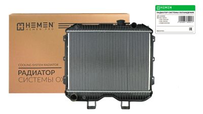 Радиатор охлаждения двигателя паяный HEMEN для УАЗ 3160-3163 с двиг.УМЗ 421,409 (HOSR050) (артикул 67890)