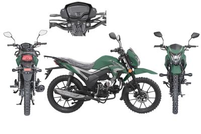 Мопед Alpha SA Max OFFROAD LUX (Форсир.) ЗЕЛЕНЫЙ МАТОВЫЙ (артикул 77592)