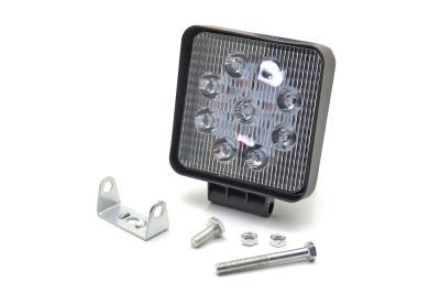 Фара светодиодная 27W 9 диодов SMD, 35мм квадрат. мет. корпус, дальний свет (Spot) (артикул 68428)