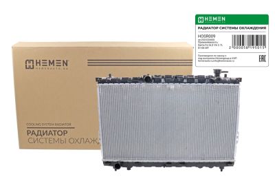 Радиатор охлаждения двигателя паяный HEMEN HYUNDAI Santa Fe I GLS SM V6 2.0, 2.4,2.7 L 01-06 MT (HOSR009) (артикул 58195)