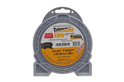 Леска триммерная (3,5*8м) DUO-TWIST Rezer (квадрат витой с сердечником) (артикул 48168)