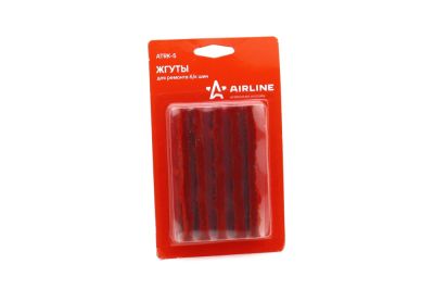 Набор для ремонта бескамерных шин (жгуты 10 шт в блистере) AIRLINE ATRK-5 (артикул 28880)
