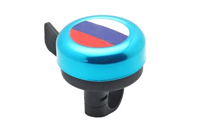 Звонок Вело алюминий/пластик с флагом 