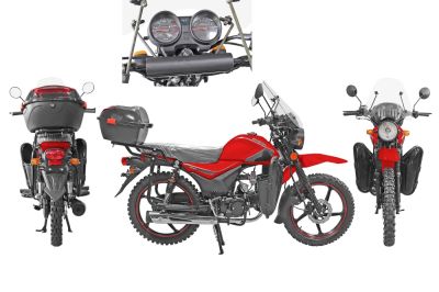 Мопед Alpha ANDES OFFROAD LUX (Форсир.) КРАСНЫЙ (артикул 77578)