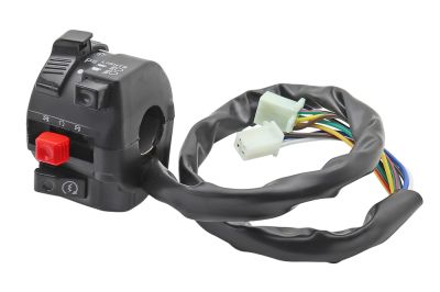 переключатель руля левый (4 ф-ции, 6+3 контакта, разъем 6pin+4pin мама) atv110