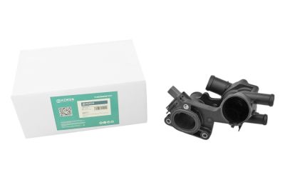 Корпус термостата в сборе HEMEN Volkswagen Polo 05-, Skoda Roomster 06-, Fabia 07- 87* (HT046) (артикул 76114)