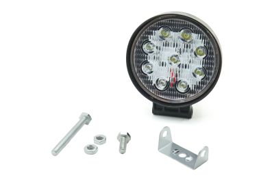 Фара светодиодная 27W 9 диодов SMD, 55мм круг. мет. корпус, ближний свет (Flood) (артикул 61687)