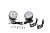 Фары светодиодные, круглые, c кронштейнами, диаметр 67мм,12V,9 LED SMD 5050,2 W каждая лампа (ПАРА) (артикул 34502)