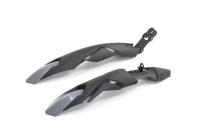 крылья 24"-26'' для полуfat bike(пластик) (пара) (щитки) (черно-серые)