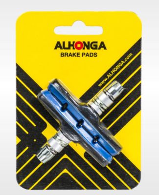 колодки тормозные вело v-brake резьбовые l=72мм "alhonga" (пара)(hj-600.12t3g2) синие
