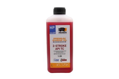Масло 2T REZER PROFI мин. API TC, 1л (красное, низкодымное, для высокооборот.двигателей) МАРКИРОВАННОЕ (артикул 78114)