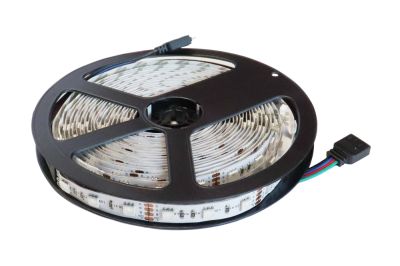 Лента светодиодная НЕзащищенная (IP20), 12В, 60 диодов/метр, SMD5050 RGB-многоцветн.. (бухта 5м) (артикул 56120)