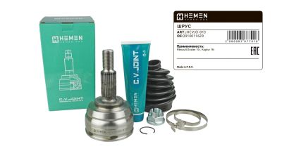 шрус наружный hemen renault duster 10-, kaptur 16- (hcvjo013)