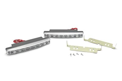Дневные ходовые огни DRL-L8 3528 SMD (8 сверхярких светодиодов, пласт. корпус) Вымпел(1компл.=2шт) (артикул 51730)