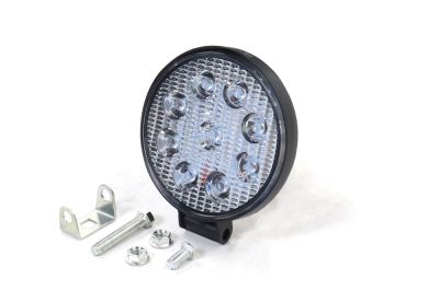 Фара светодиодная 27W 9 диодов SMD, 25мм круг. мет. корпус, ближний свет (Flood) (артикул 58413)
