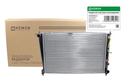 Радиатор охлаждения двигателя паяный HEMEN HYUNDAI H1/H200/STAREX 2.4/2.5TD/2.6D 97-07 AT (HOSR012) (артикул 58198)