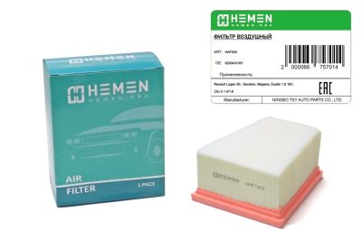 Фильтр воздушный Renault Logan 06-, Sandero, Megane, Clio II 1.4/1.6 (HAF004) (артикул 66757)