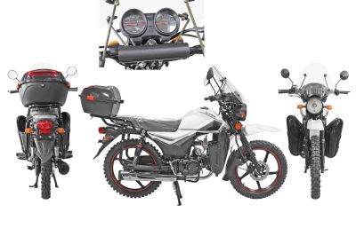 Мопед Alpha ANDES OFFROAD LUX (Форсир.) СЕРЕБРО (артикул 77581)