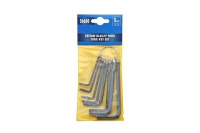 Набор ключей torx Г-обр. (Т10-Т40) 8шт.(на кольце) Vorel 56600-V (артикул 21876)