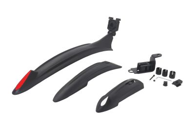крылья 24"-26'' для fat bike (пластик) (пара) (щитки) xgnb-067(черные с отражателем)